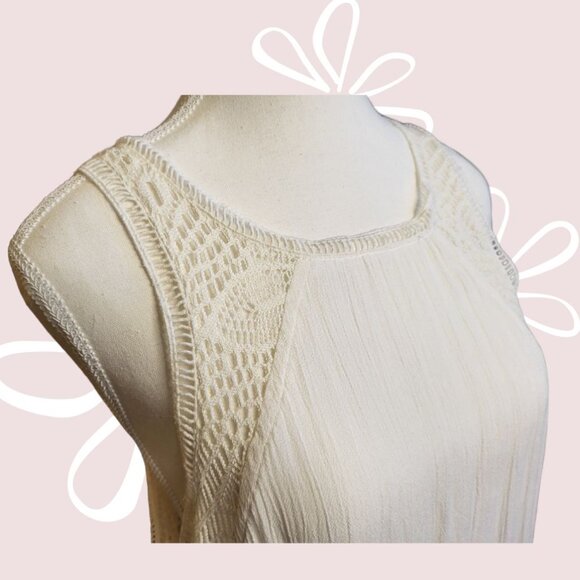 O'NEILL Swim Coverup Sheer White Tank Dress Size L - Large - Picture 3 of 7